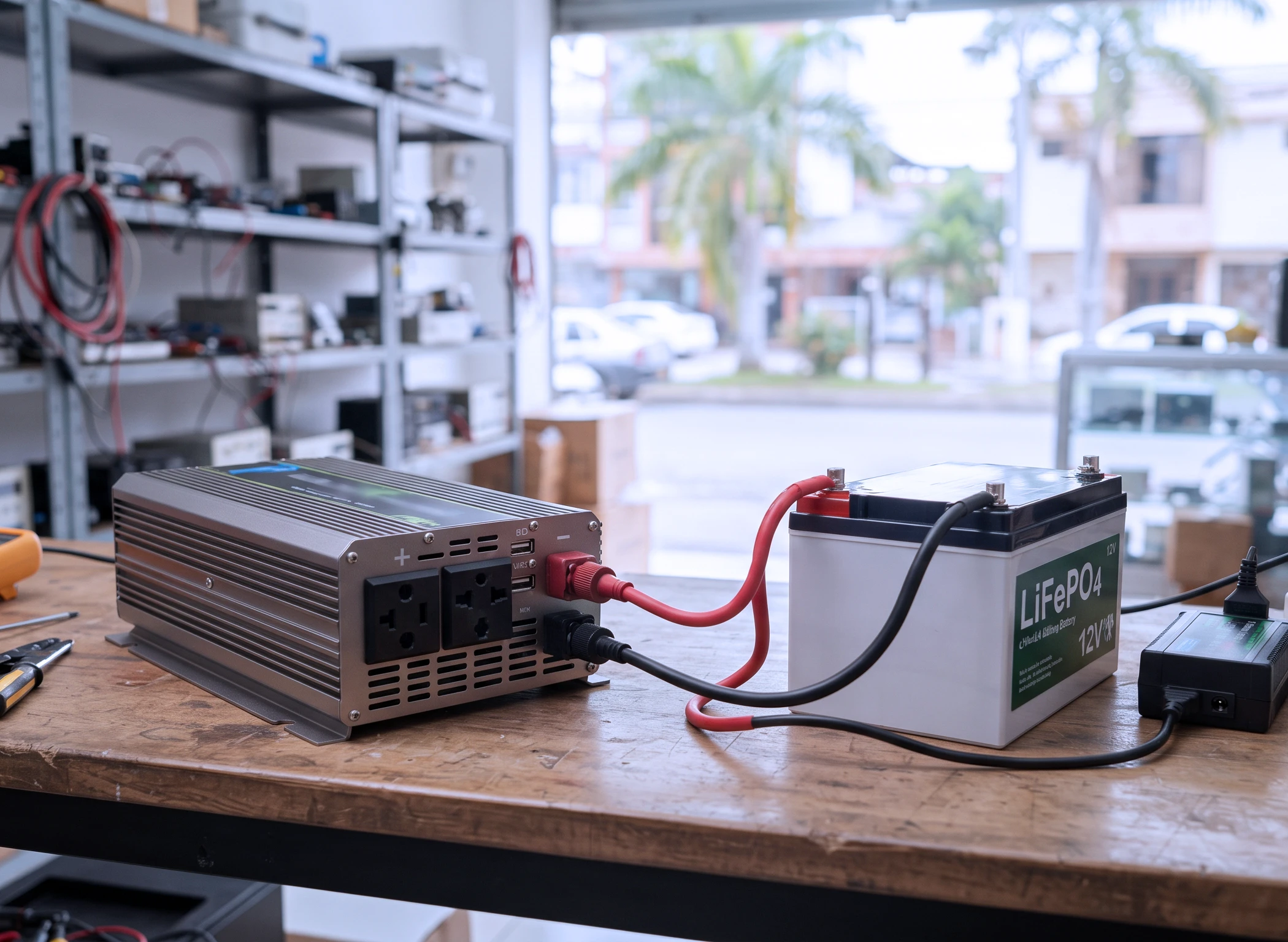 Kit de respaldo para apagones con inversor de onda senoidal pura y batería de 12 V en Guayaquil